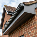 Aluminium Soffit Boards – Plain or Vented with Exterior Coating — RAL 7022 / 180mm Wide | Unvented (in use)