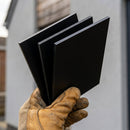 Aluminium Colour Plate Sample — RAL 9005 (in use)