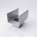 Aluminium Box Gutter Outlet 72×72mm to 135×100mm — RAL 9006