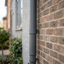 Flush Joint Aluminium Downpipe Length – 76mm Dia x 3m — RAL 7037 (in use)