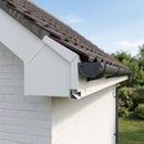 V Return Aluminium Fascia Board 30mm 45° 3m — RAL 9010 (in use)
