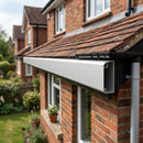 U Return Aluminium Fascia Board 30x25mm – 3m Length — RAL 9006 (in use)