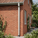 Aluminium Flush Joint Downpipe Sample — RAL 7035 / 76mmØ (in use)