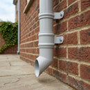 Traditional Aluminium Downpipe Shoe 76mm Diameter — RAL 7035 (in use)
