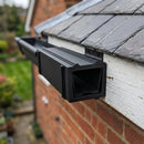 Aluminium Coping Fixing/Joint Brackets 1500mm Centres — Textured Black (in use)