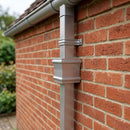 Traditional Downpipe Spare Socket 72x72mm Non-Eared — RAL 9006 (in use)
