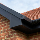 V Return Aluminium Fascia Board Gable Box Ends — RAL 9005 (in use)