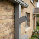 72x72mm Flush Joint Downpipe Branches — 92.5° & 112.5° — RAL 7037 / 112.5 Degrees (in use)