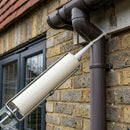 380ml Grey Silicone Sealant for Rainwater Pipe Joints — RAL 9010 (in use)