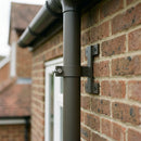Adjustable Aluminium Pipe Clip 63mm Diameter — RAL 7022 (in use)
