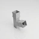 72x72mm Traditional Square Aluminium Downpipe Branches — RAL 9006 / 112.5 Degrees
