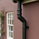 Traditional Aluminium Downpipe Bends 63mm Dia 92.5° 112.5° — Textured Black / 112.5 Degrees (in use)