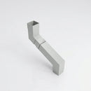 Flush Joint Adjustable Swanneck 72x72mm Aluminium Downpipe — RAL 7035