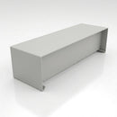 Aluminium Coping Stop End – Secret Fix 75mm — RAL 7035