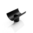 Half Round Aluminium Gutter Outlet 76mm – Marine Grade — RAL 9005