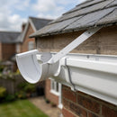 130mm Deepflow Gutter Side Rafter Bracket – Aluminium — RAL 9016 (in use)
