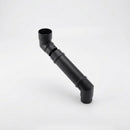 Flush Joint Adjustable Swanneck 63mm Downpipe Connector — Textured Black