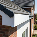 Aluminium Fascia Board Sample — RAL 9016 / 'L' Return (in use)