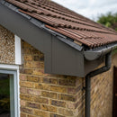 L Return Fascia Board Angle Covers – Aluminium Corner Fascia — RAL 7022 / 90 Deg External Angle (in use)