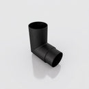 76mm Diameter Flush Joint Aluminium Downpipe Bends — Textured Black / 92.5 Deg