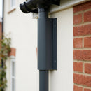 63mm Diameter Aluminium Downpipe Access Plate — RAL 7016 (in use)