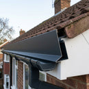 V Return Aluminium Fascia Board 30mm 45° 3m — RAL 7021 (in use)