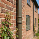 76mm Traditional Aluminium Downpipe Socket Non-Eared Spare — RAL 7022 (in use)