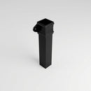 Traditional Aluminium Downpipe Sample — RAL 9005 / 72x72mm