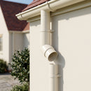 Flush Joint Aluminium Downpipe Bends 63mm Diameter — RAL 9010 / 112.5 Deg (in use)
