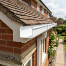Aluminium Box Gutter Length 135×100mm 3m Marine Grade — RAL 9016 (in use)
