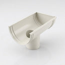 DeepFlow Aluminium Gutter Outlet 76mm Diameter 130mm — RAL 9010