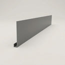 Aluminium Fascia Board Sample — RAL 7037 / 'U' Return