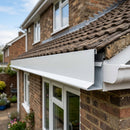 V Return Aluminium Fascia Board 30mm 45° 3m — RAL 9016 (in use)