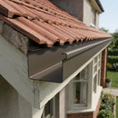 Aluminium Box Gutter Length 135×100mm 3m Marine Grade — RAL 7022 (in use)