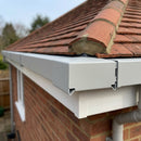 Aluminium Coping Stop End – Secret Fix 75mm — RAL 7035 (in use)