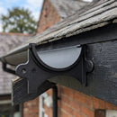 Half Round Aluminium Gutter Fascia Bracket 125mm — Textured Black (in use)