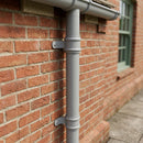 Traditional Aluminium Downpipe Sample — RAL 7035 / 76mmØ (in use)
