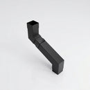 Flush Joint Adjustable Swanneck 72x72mm Aluminium Downpipe — Textured Black