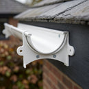 Half Round Aluminium Gutter Fascia Bracket 125mm — RAL 9010 (in use)