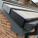 L Return Fascia Board Angle Covers – Aluminium Corner Fascia — Textured Black / 90 Deg Internal Angle (in use)