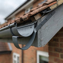 Half Round Aluminium Gutter Side Rafter Bracket 125mm — RAL 7016 (in use)