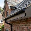 V Return Aluminium Fascia Board 30mm 45° 3m — RAL 7022 (in use)