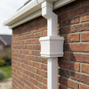 Traditional Downpipe Spare Socket 72x72mm Non-Eared — RAL 9016 (in use)