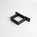 Aluminium Downpipe Clip 72×72mm Flush Joint — Textured Black