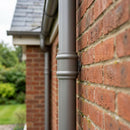 76mm Traditional Aluminium Downpipe Socket Non-Eared Spare — RAL 7036 (in use)
