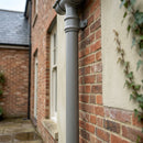Traditional Aluminium Downpipe 76mm Diameter × 3m Eared Socket — RAL 7037 (in use)
