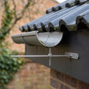 Half Round Aluminium Gutter Rise and Fall Bracket 125mm — RAL 7036 (in use)