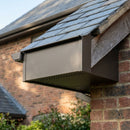L Return Aluminium Fascia Board Gable Box Ends — RAL 7022 (in use)