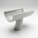 Half Round Aluminium Gutter Outlet 63mm Dia. 125mm — RAL 7035