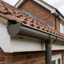 Deepflow Aluminium Gutter Length 130mm × 3m — RAL 7022 (in use)